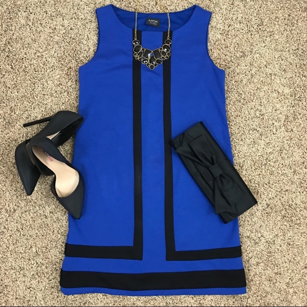 MSK Blue Sleeveless Shift Dress